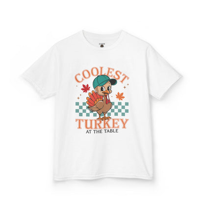 Kids Tee - Coolest Turkey at the Table - Thanksgiving