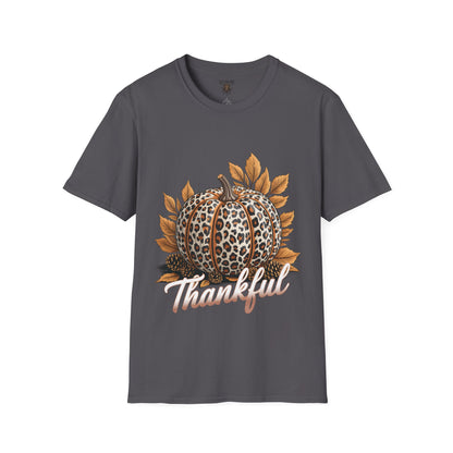 Thankful Leopard Print Pumpkin T-Shirt