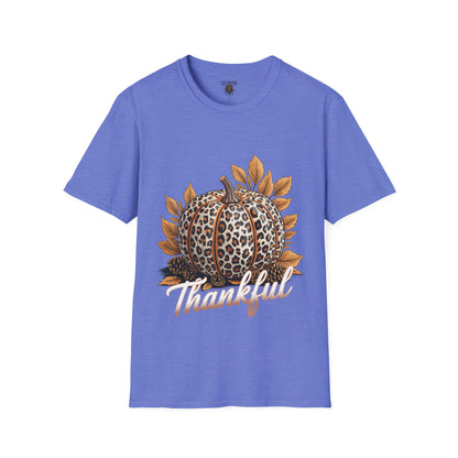 Thankful Leopard Print Pumpkin T-Shirt