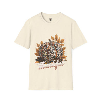 Thankful Leopard Print Pumpkin T-Shirt