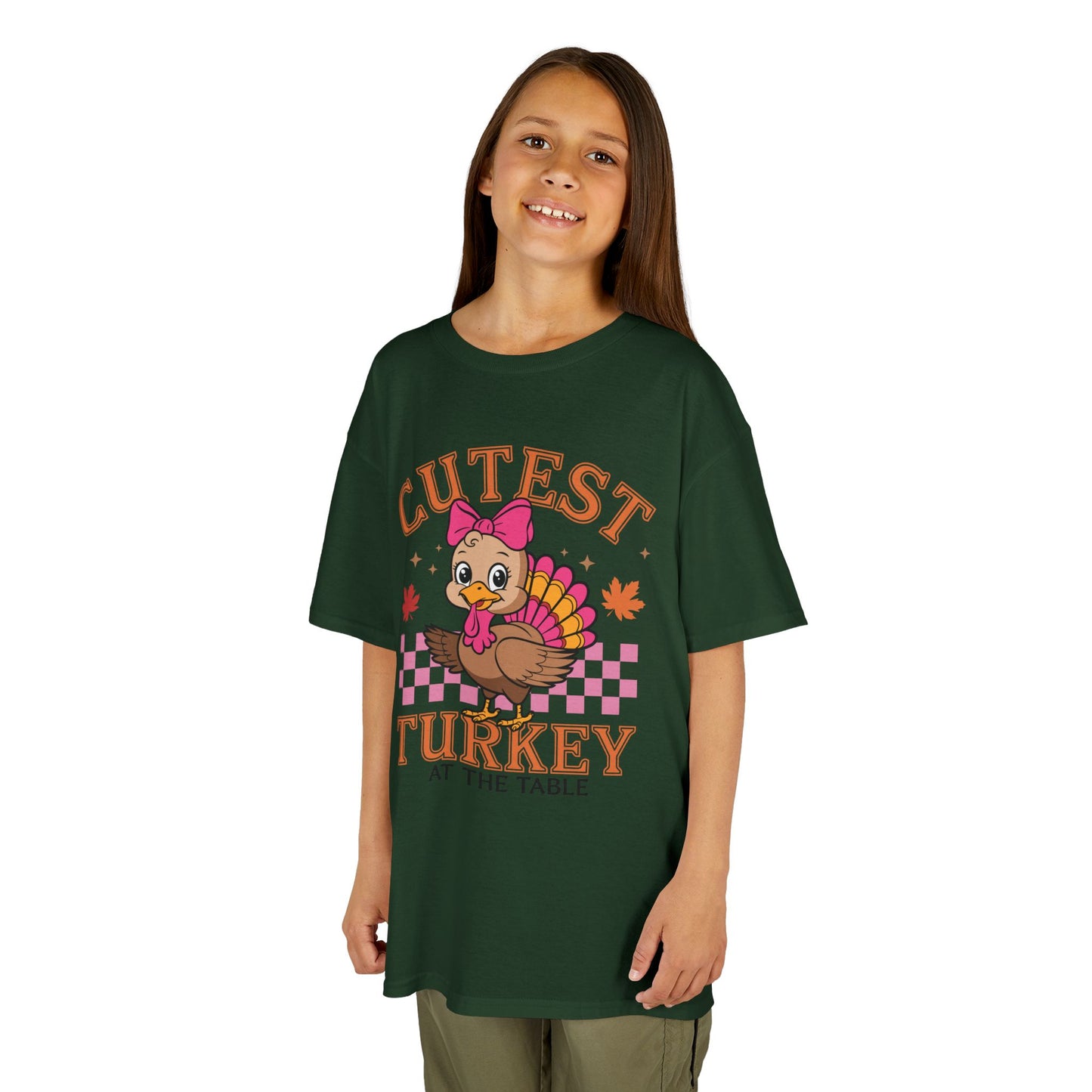 Cute Kids Thanksgiving Tee - 'Cutest Turkey at the Table'