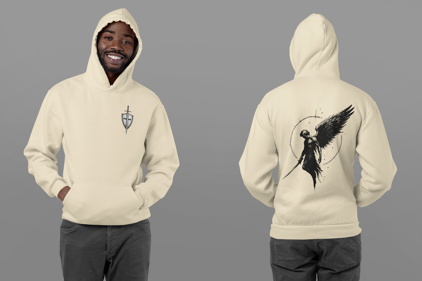 Epic Angel Wing Unisex Hooded Sweatshirt, Graphic Hoodie, Spiritual Sweatshirt, Gift for Him or Her, Casual Wear, Cozy Apparel