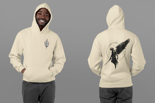 Epic Angel Wing Unisex Hooded Sweatshirt, Graphic Hoodie, Spiritual Sweatshirt, Gift for Him or Her, Casual Wear, Cozy Apparel