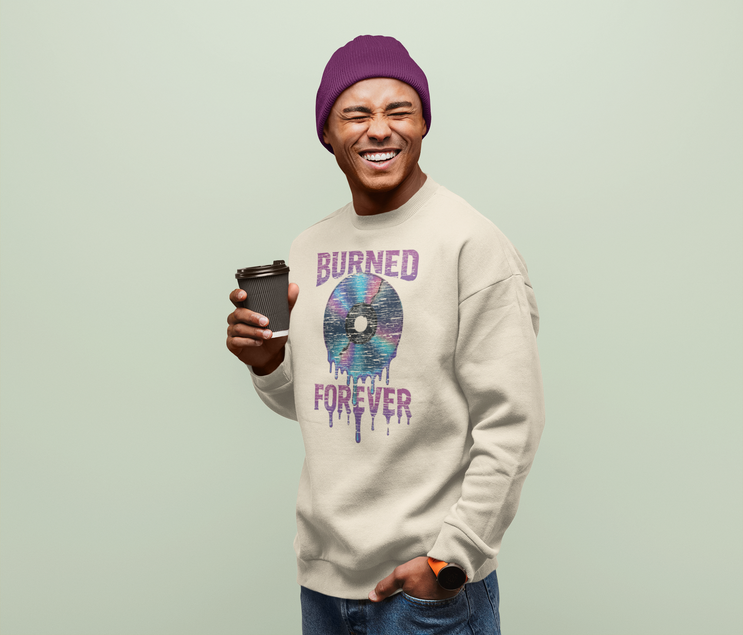 Chic Retro Sweatshirt, Vintage Music Lover Gift, Cozy Unisex Crewneck, Perfect for Casual Days, Stylish Layering Piece