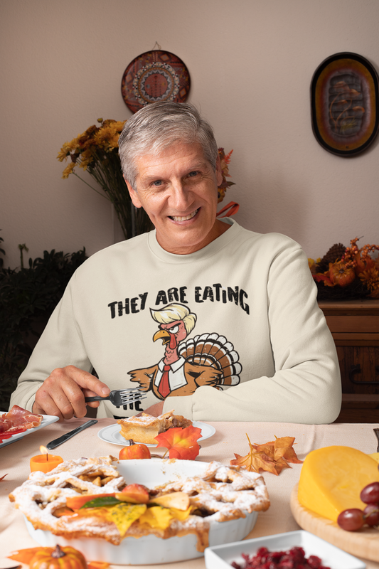 Thanksgiving Trump Humor Sweatshirt - Unisex Garment-Dyed