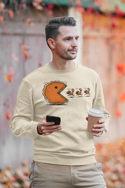 Thanksgiving Pac Man Retro Video Game Sweatshirt