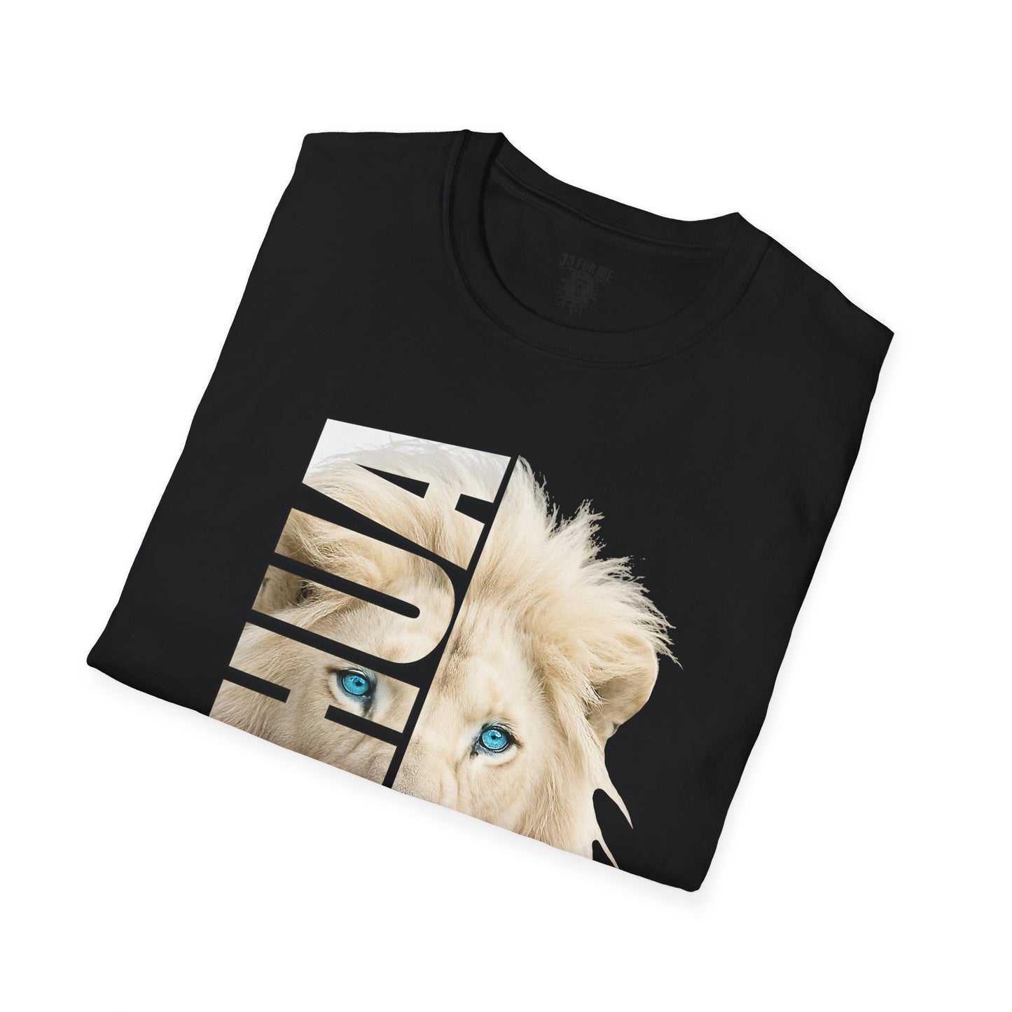Yeshua Lion Graphic T-Shirt | Unisex Softstyle Tee for Animal Lovers, Faith, Gift Idea, Summer Wear, Spiritual Fashion
