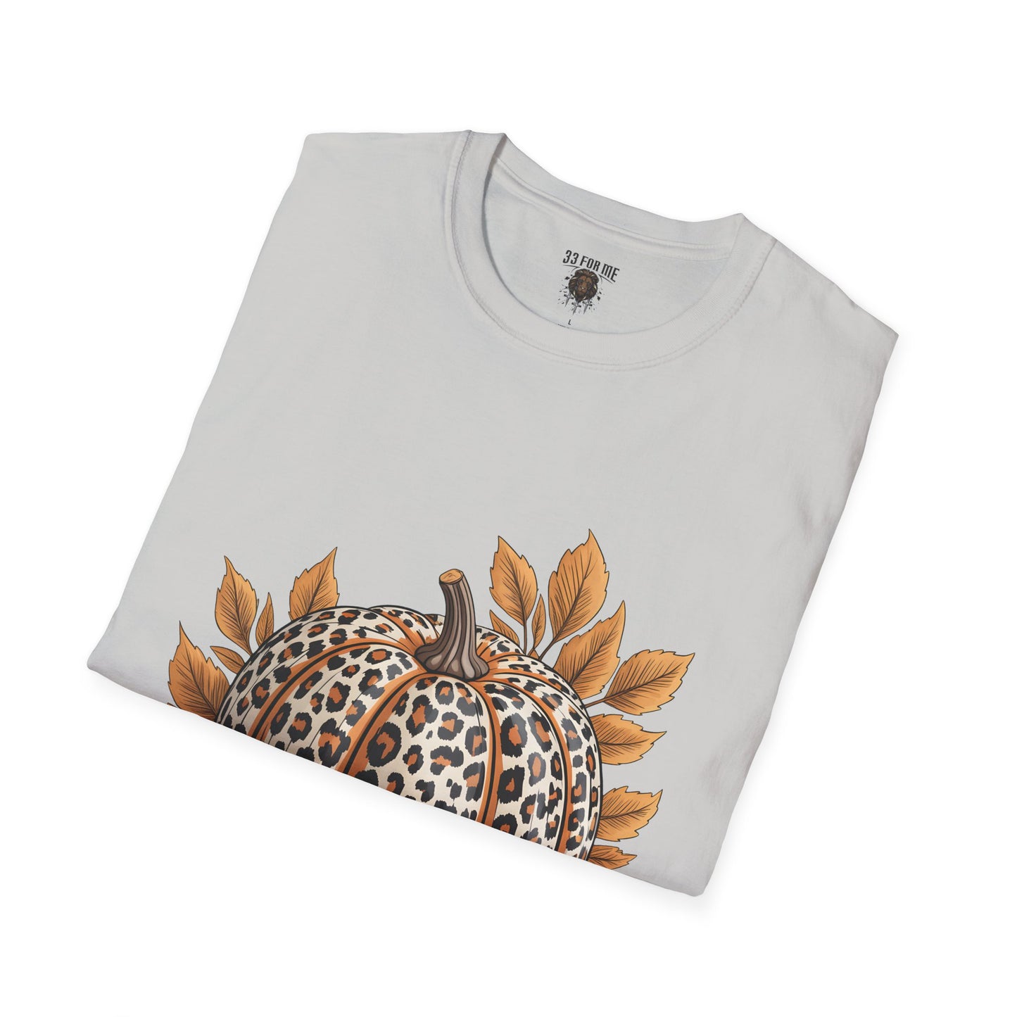 Thankful Leopard Print Pumpkin T-Shirt