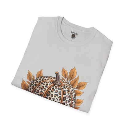 Thankful Leopard Print Pumpkin T-Shirt