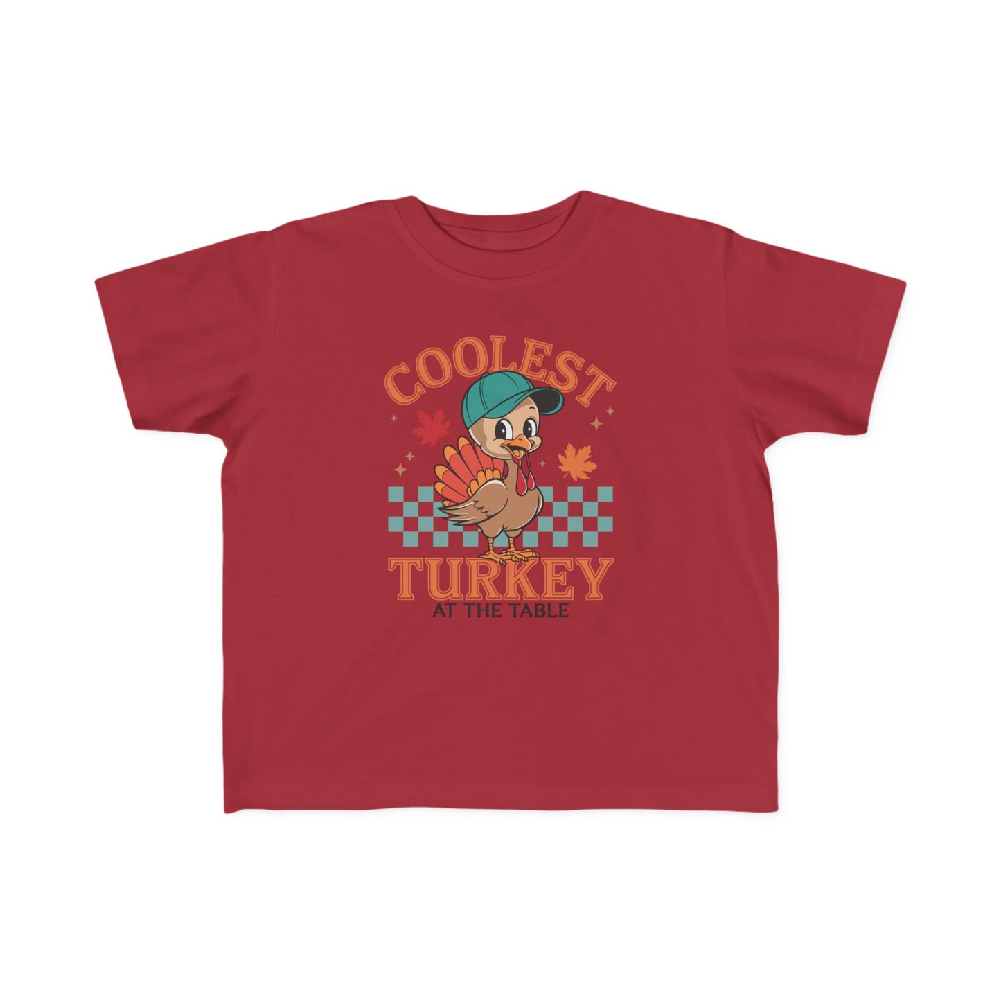 Coolest Turkey Toddler Tee - Fun Thanksgiving Shirt