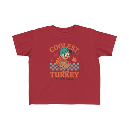 Coolest Turkey Toddler Tee - Fun Thanksgiving Shirt