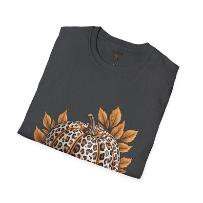 Thankful Leopard Print Pumpkin T-Shirt
