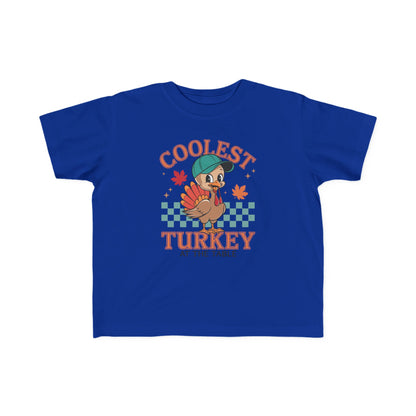 Coolest Turkey Toddler Tee - Fun Thanksgiving Shirt
