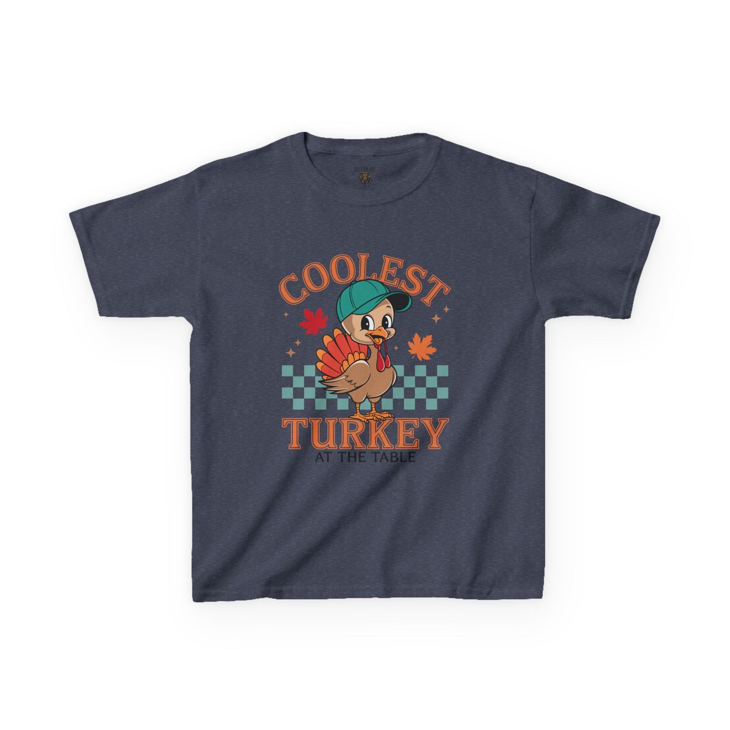 Kids Tee - Coolest Turkey at the Table - Thanksgiving