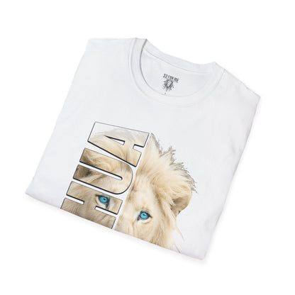 Yeshua Lion Graphic T-Shirt | Unisex Softstyle Tee for Animal Lovers, Faith, Gift Idea, Summer Wear, Spiritual Fashion
