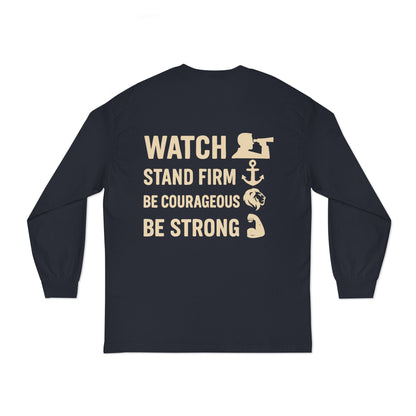 Strong Man Long Sleeve T-Shirt | Motivational Tee, Gift for Him, Courage, Strength, Fitness Apparel, Inspirational Wear