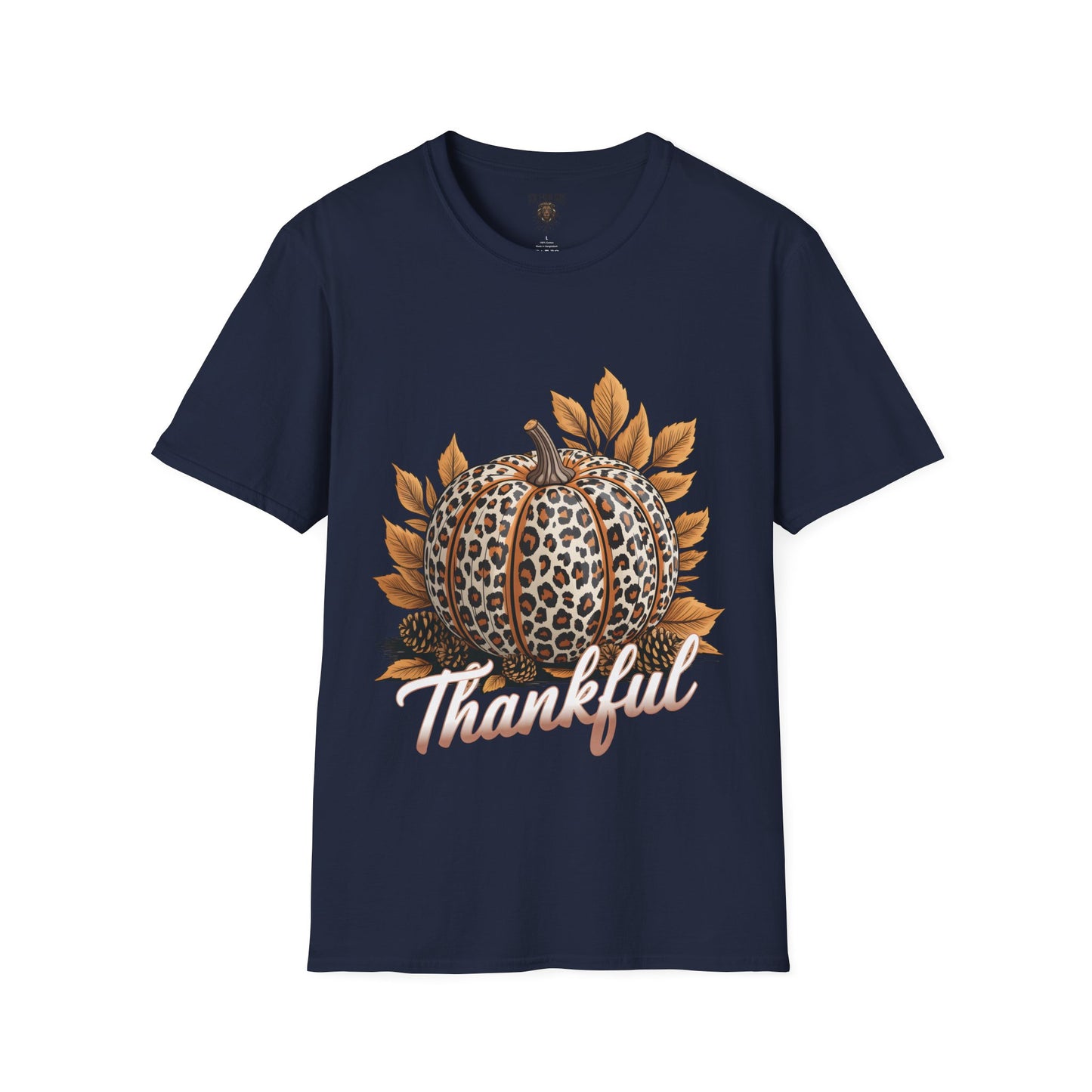 Thankful Leopard Print Pumpkin T-Shirt