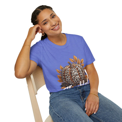 Thankful Leopard Print Pumpkin T-Shirt