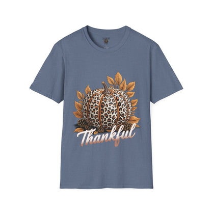 Thankful Leopard Print Pumpkin T-Shirt