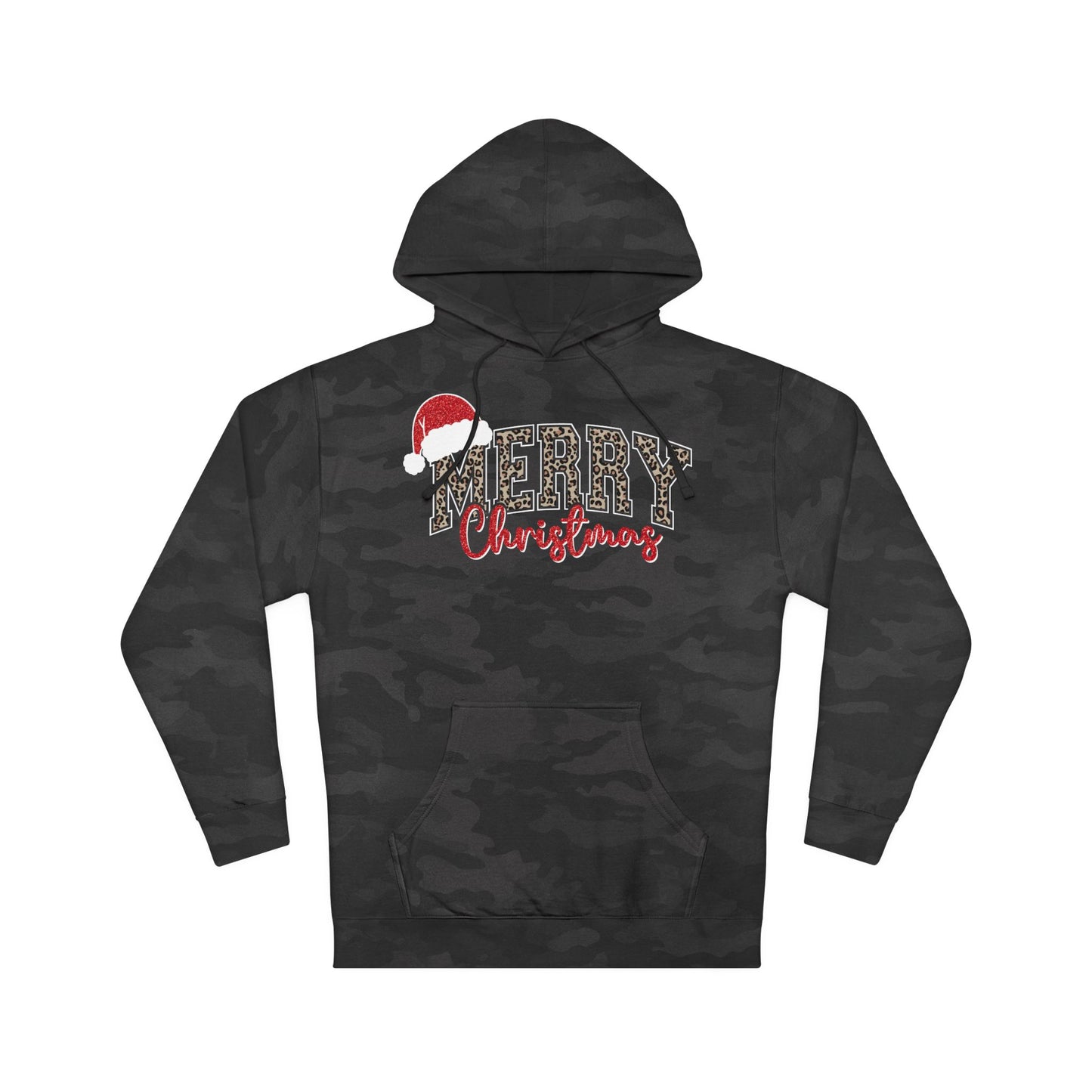 Merry Christmas Leopard Print Hoodie