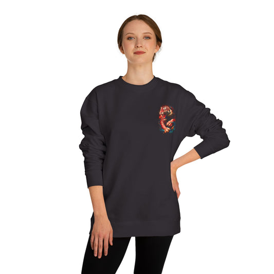 Tiger Spirit Long Sleeve Sweatshirt - Unisex Cotton Boho Shirt, Animal Lover Gift