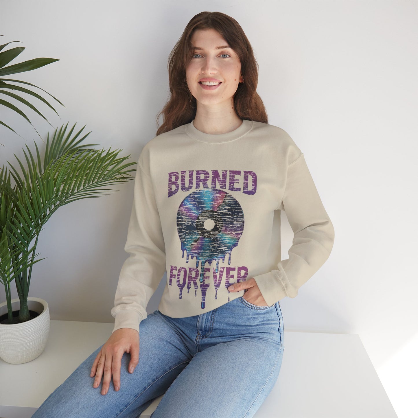 Chic Retro Sweatshirt, Vintage Music Lover Gift, Cozy Unisex Crewneck, Perfect for Casual Days, Stylish Layering Piece
