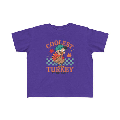 Coolest Turkey Toddler Tee - Fun Thanksgiving Shirt