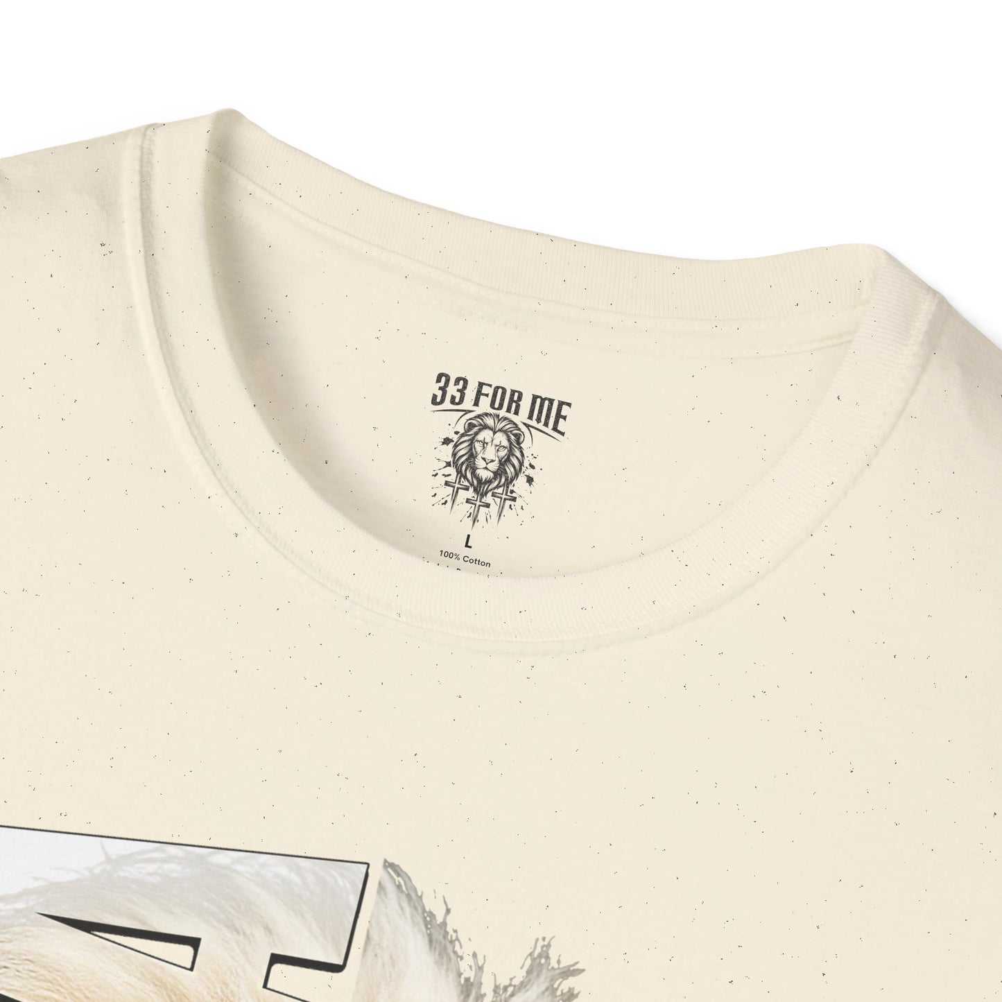 Yeshua Lion Graphic T-Shirt | Unisex Softstyle Tee for Animal Lovers, Faith, Gift Idea, Summer Wear, Spiritual Fashion