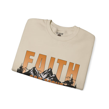 Faith Can Move Mountains Crewneck Sweatshirt - Inspirational Christian Apparel