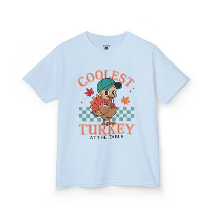 Kids Tee - Coolest Turkey at the Table - Thanksgiving