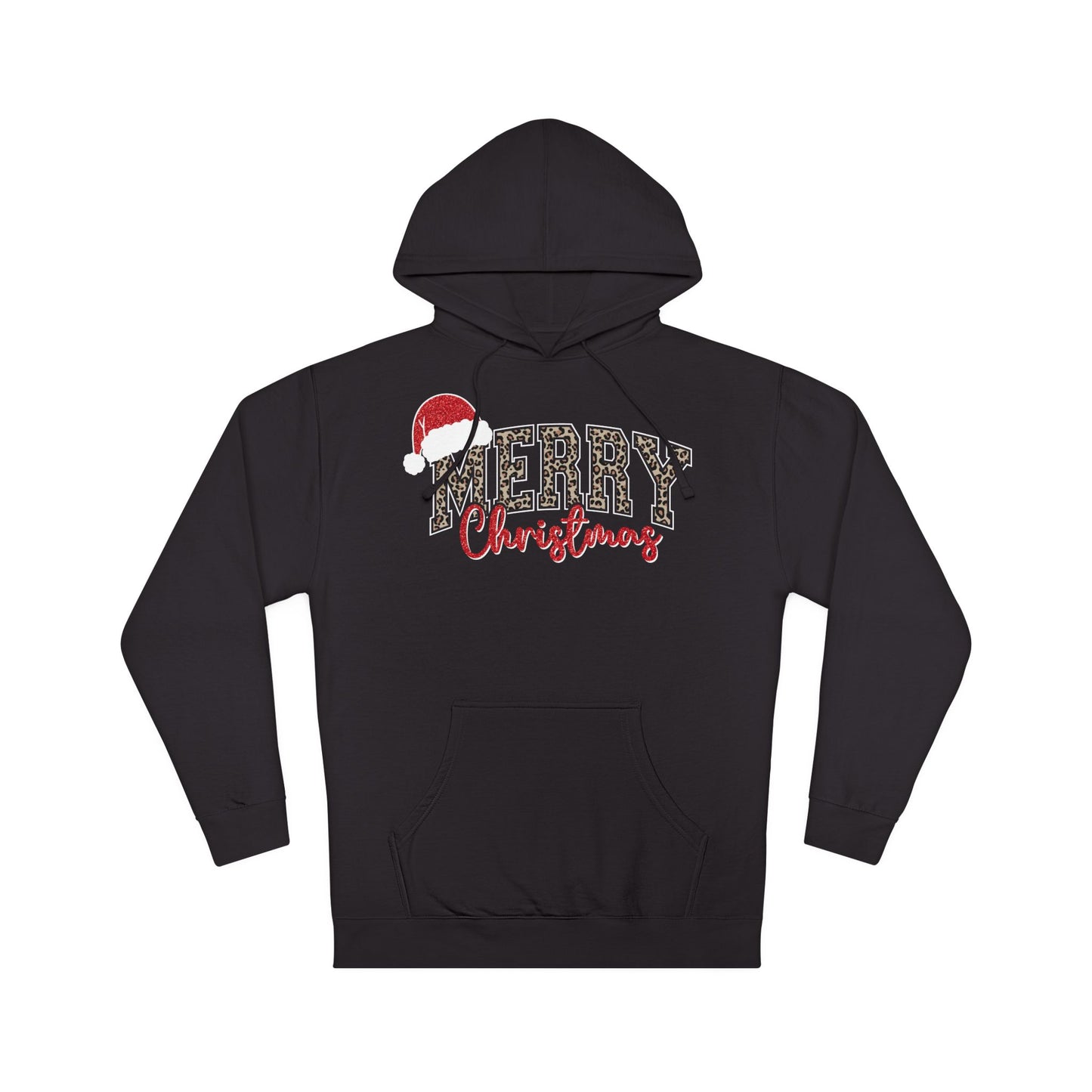 Merry Christmas Leopard Print Hoodie
