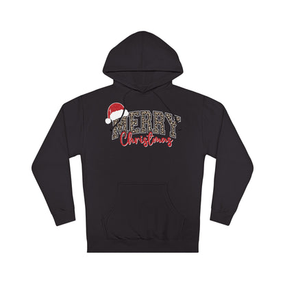 Merry Christmas Leopard Print Hoodie