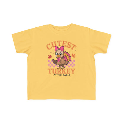 Cutest Turkey Toddler Tee for Thanksgiving