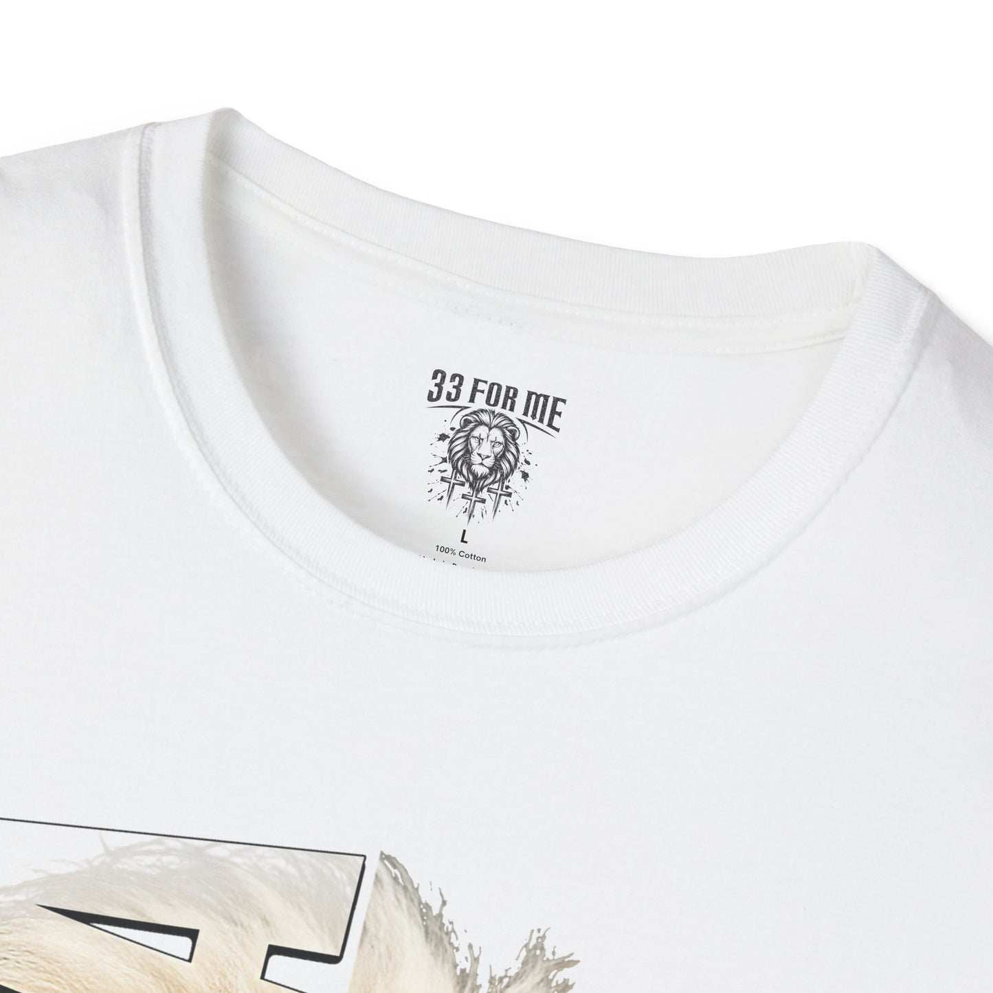 Yeshua Lion Graphic T-Shirt | Unisex Softstyle Tee for Animal Lovers, Faith, Gift Idea, Summer Wear, Spiritual Fashion