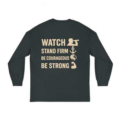 Strong Man Long Sleeve T-Shirt | Motivational Tee, Gift for Him, Courage, Strength, Fitness Apparel, Inspirational Wear