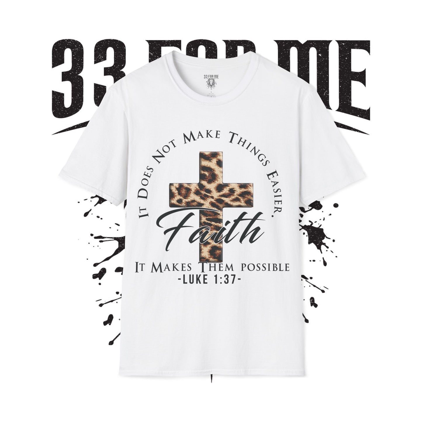 Luke 1:37 Faith-Inspired Unisex T-Shirt, Spiritual Apparel, Inspirational Gift, Christian Faith Shirt, Luke 1:37 Tee