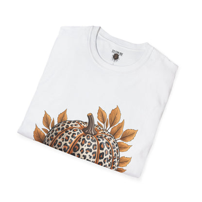Thankful Leopard Print Pumpkin T-Shirt