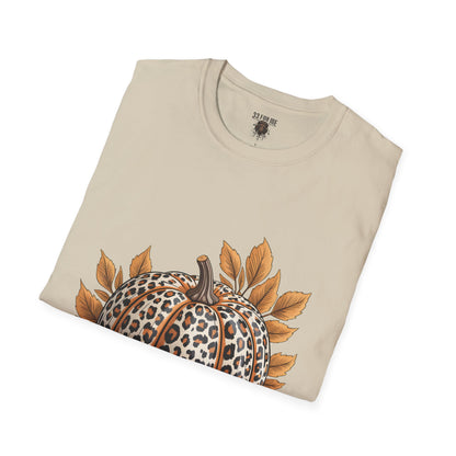 Thankful Leopard Print Pumpkin T-Shirt