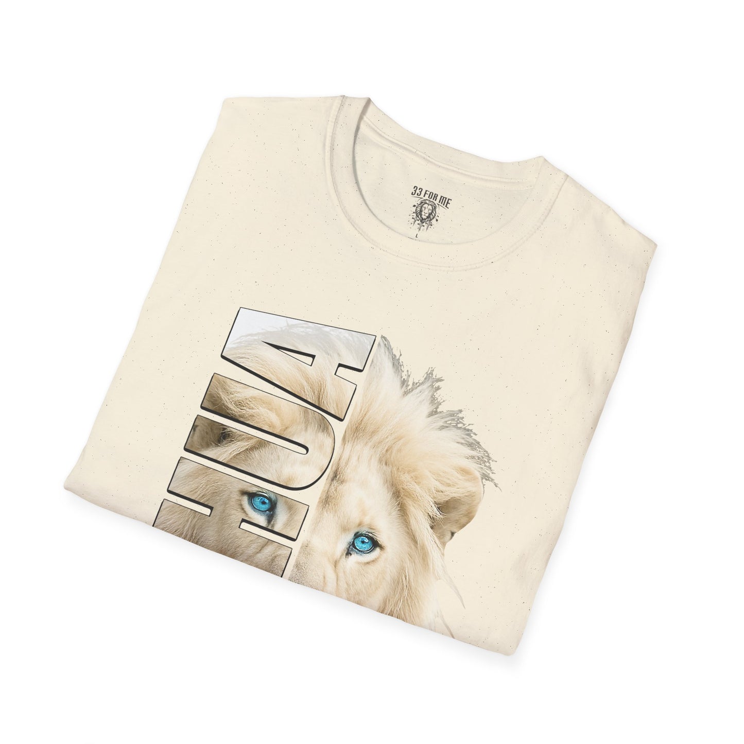 Yeshua Lion Graphic T-Shirt | Unisex Softstyle Tee for Animal Lovers, Faith, Gift Idea, Summer Wear, Spiritual Fashion