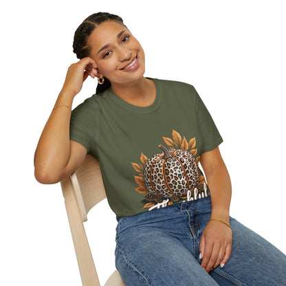 Thankful Leopard Print Pumpkin T-Shirt