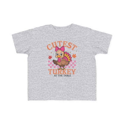 Cutest Turkey Toddler Tee for Thanksgiving