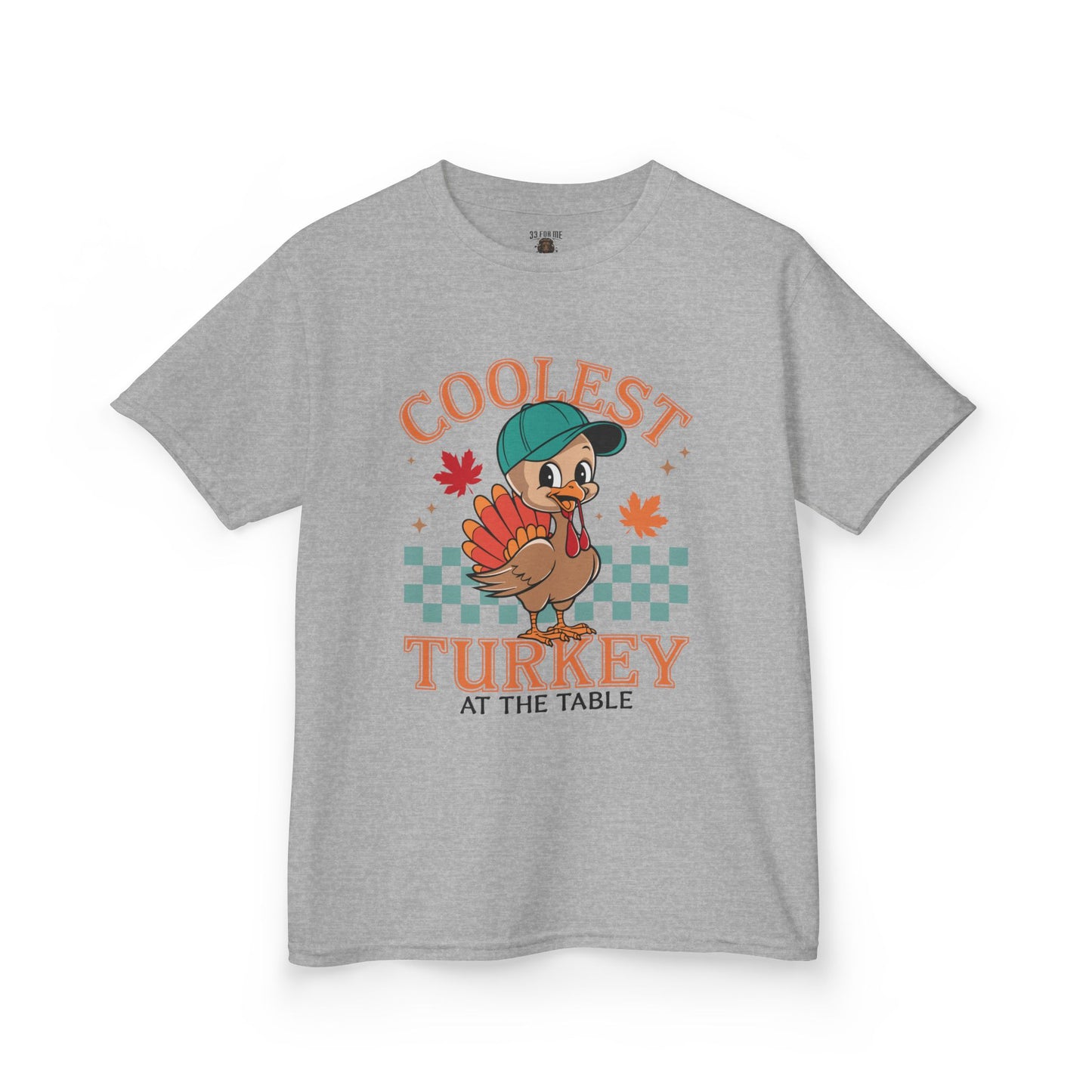 Kids Tee - Coolest Turkey at the Table - Thanksgiving