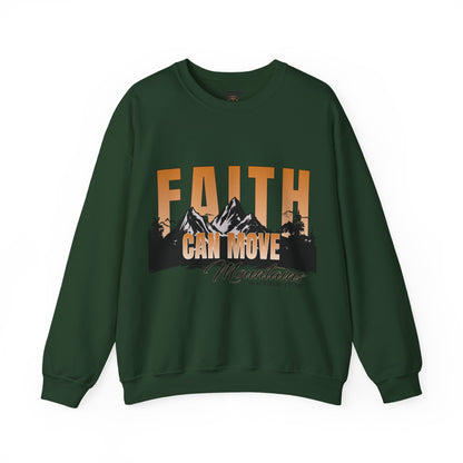 Faith Can Move Mountains Crewneck Sweatshirt - Inspirational Christian Apparel