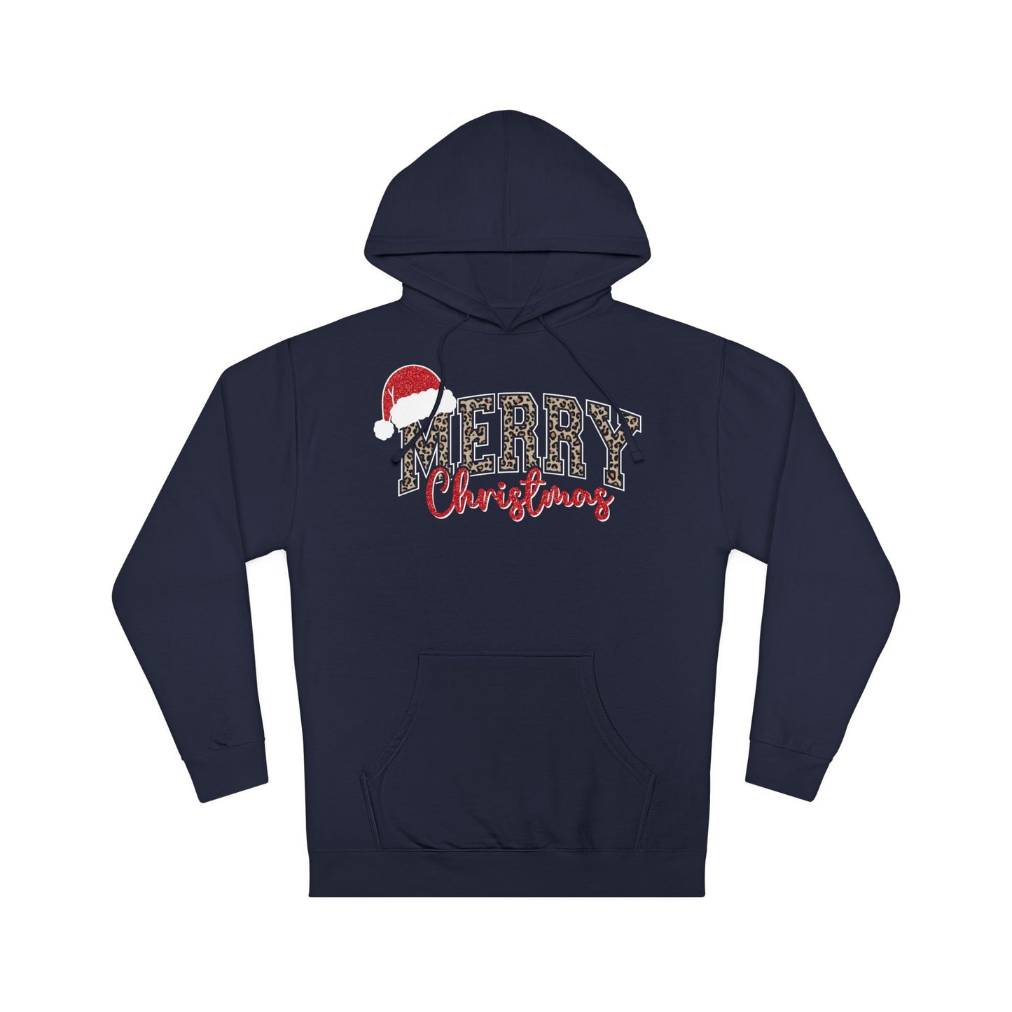 Merry Christmas Leopard Print Hoodie