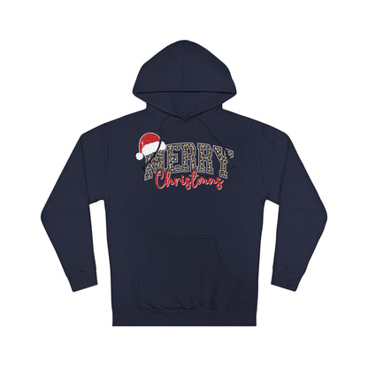 Merry Christmas Leopard Print Hoodie