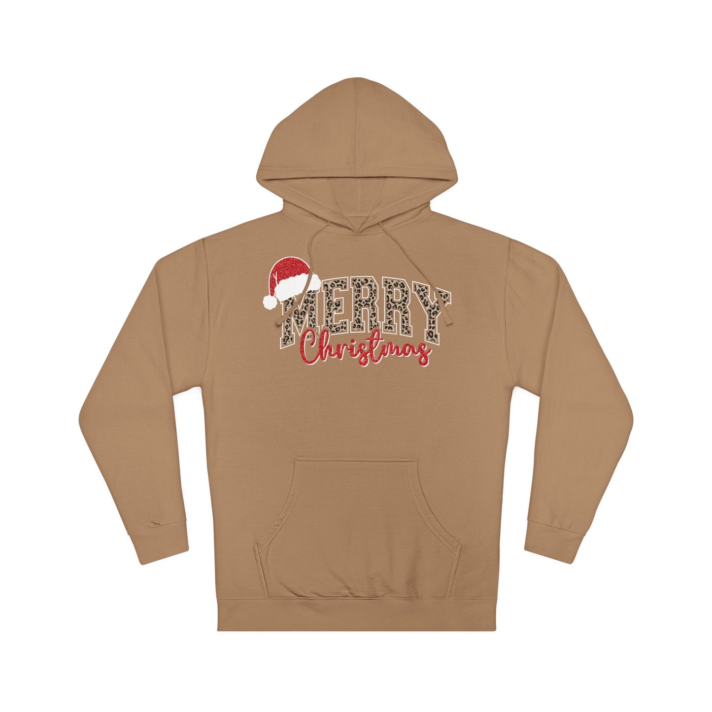 Merry Christmas Leopard Print Hoodie