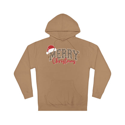 Merry Christmas Leopard Print Hoodie