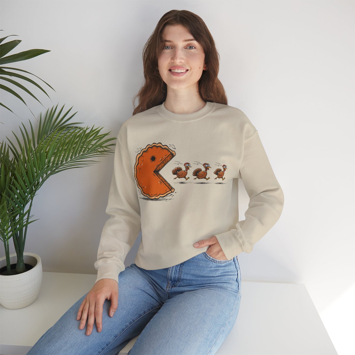 Thanksgiving Pac Man Retro Video Game Sweatshirt