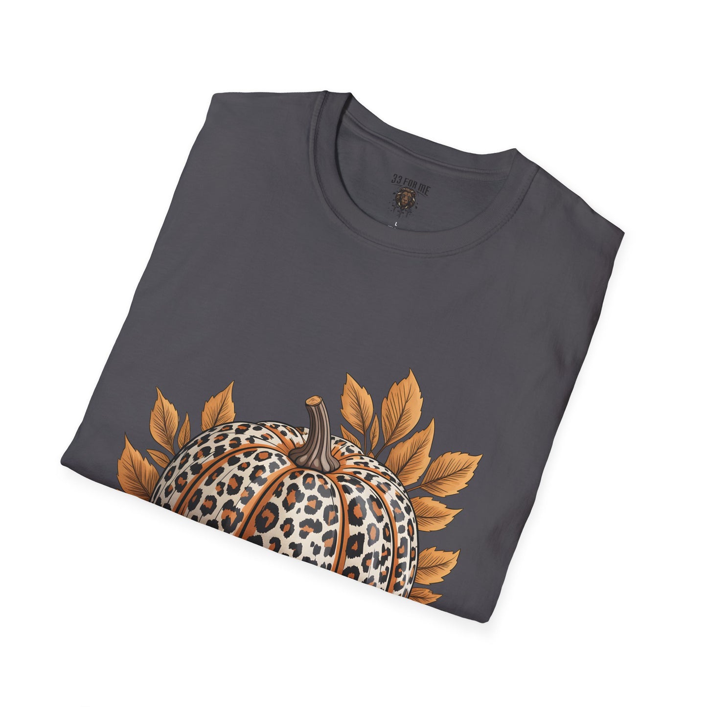Thankful Leopard Print Pumpkin T-Shirt