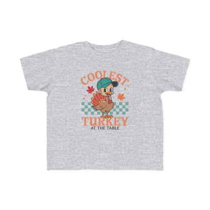 Coolest Turkey Toddler Tee - Fun Thanksgiving Shirt
